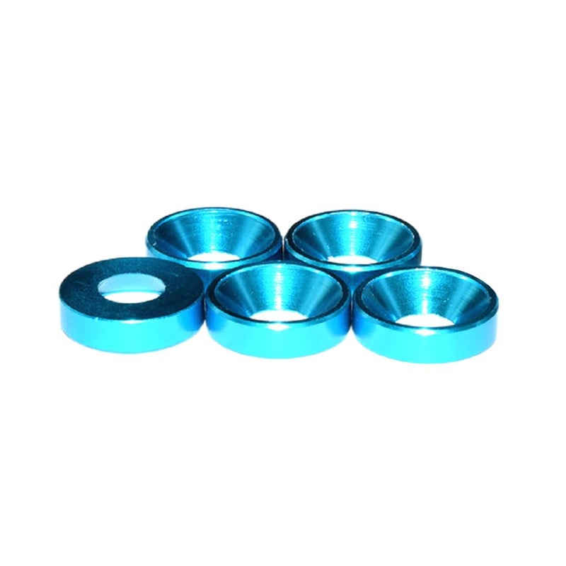 Alextend 20pcs M8 Countersunk Washers Alloy Aluminum Screw Gaskets (Blue) - Image 1